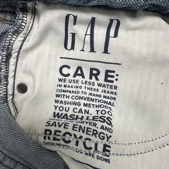 Gap High Rise Horseshoe Jeans Womens 35 Light Wash Blue Relaxed Wide Leg Denim - Picture 7 of 15